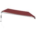 vidaXL Automaticky zaťahovacia markíza s LED burgundská 600x350 cm