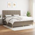 vidaXL Boxspring posteľ s matracom sivohnedý 200x200 cm látka