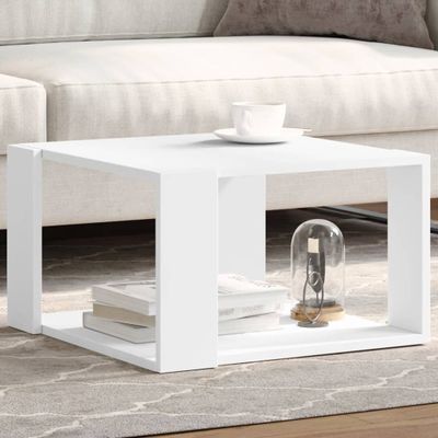 vidaXL Konferenčný stolík biely 51,5x51,5x30 cm, umelé drevo
