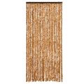 vidaXL Záves proti muchám okrovo-biely 90x200 cm ženilka
