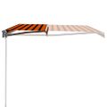 vidaXL Ručná zaťahovacia markíza 400x300 cm oranžová a krémová