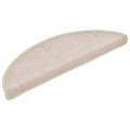 vidaXL Schodové rohože 30 ks 56x17x3 cm béžové, polkruhové