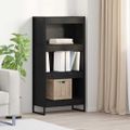 vidaXL Knižnica 60 x 30 x 121 cm Kompozitné drevo Čierny dub