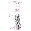 vidaXL Sada skríň 2 ks 33 x 34,5 x 90 cm Kompozitné drevo Dymový dub