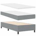 vidaXL Posteľ s pružinovým rámom Svetlosivá 90 x 200 cm látka