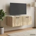 vidaXL Nástenná TV skrinka Nástenný Dub sonoma 78,5 x 41 x 30 cm