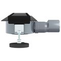 vidaXL Sprchový odtok 2 v 1 s 360° siphonom Čierna 50 cm