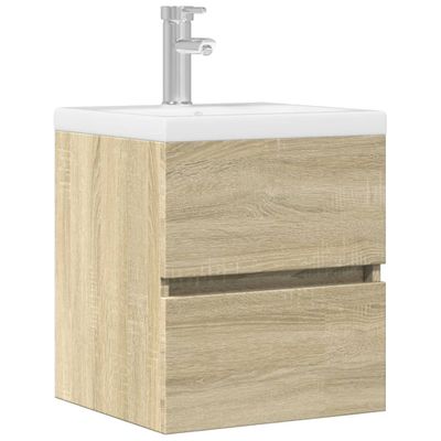 vidaXL Skrinka pod umývadlo, dub sonoma 41x38,5x45cm, kompozitné drevo