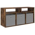 vidaXL Nízka skriňa so zásuvkou Dymová dub 87 x 27,5 x 43 cm