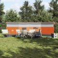 vidaXL Kempingový vetrolam sivo-oranžový 510x153 cm vodeodolný