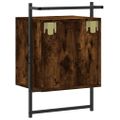 vidaXL Nočné skrinky nástenné 2 ks dymový dub 40x30x61cm kompoz. drevo