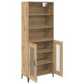vidaXL Highboard Remeselný dub 69,5 x 34 x 180 cm Kompozitné drevo