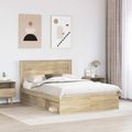 vidaXL Rám postele Sonoma 140 x 190 cm Masívne borovicové drevo