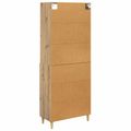 vidaXL Highboard Remeselný dub 69,5 x 32,5 x 180 cm Kompozitné drevo