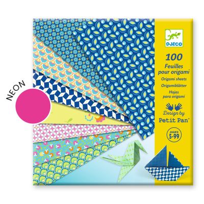 Farebné papiere na origami Natsu 100 ks