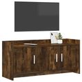 vidaXL TV skrinka 102 x 33 x 47 cm Dymový dub Kompozitné drevo