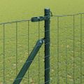 vidaXL Európsky plot s hrotmi 10 x 1,6 m PVC potiahnutá oceľ Zelená