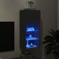 vidaXL TV skrinka s LED svetlami čierna 40,5x30x90 cm