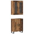 vidaXL Highboard 2 ks Staré drevo 69,5 x 34 x 180 cm Kompozitné drevo