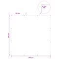 vidaXL Plachta s očkami Svetlosivá 3 x 3 m 90 gsm PE