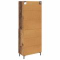 vidaXL Highboard Staré drevo 69,5 x 34 x 180 cm Kompozitné drevo