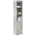 vidaXL Highboard Concrete Grey 37,5x35x180 cm Konštrukčné drevo