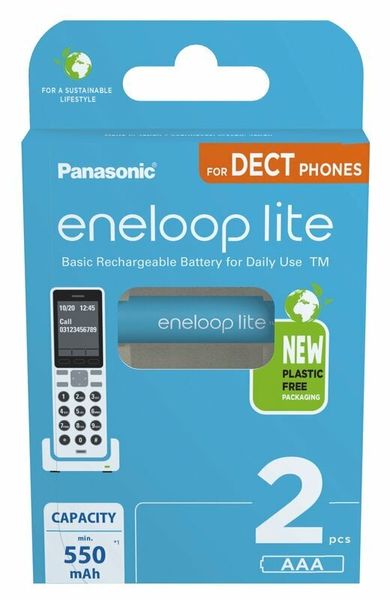 BK-4LCCE/2DE Panasonic R03/AAA AKU EKO ENELOOP LITE DECT nabíjateľné batérie, 2ks
