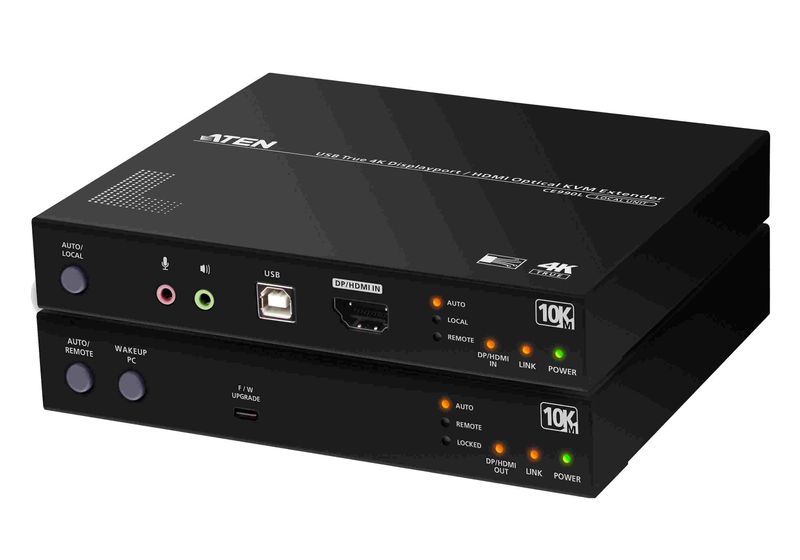 ATEN Optický KVM extender, DP/HDMI True 4K @ 60Hz
