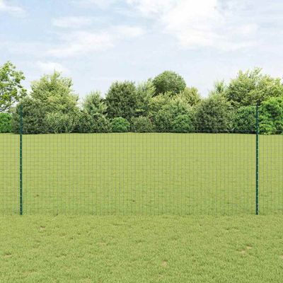 vidaXL Zabudovaný plotový stĺpik 5 ks Zelená 180 cm