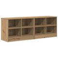 vidaXL Skriňa pod posteľ s poličkou 2 ks Dub artisan 66 x 33 x 48 cm