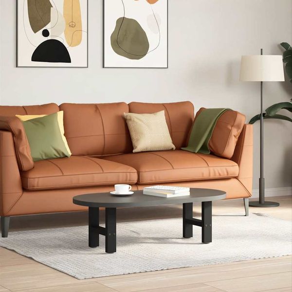 vidaXL Nohy na konferenčný stolík, čierne, 2 ks, 40 x (30-31) cm, oceľové