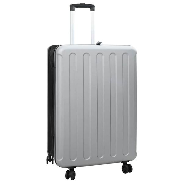 vidaXL Kufor so zámkom Strieborná 50 x 30 x 76 cm ABS plast
