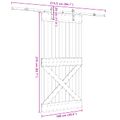 vidaXL Posuvné dvere NARVIK 100 x 210 cm (213,5 cm) Prírodná a čierna