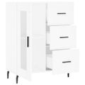 vidaXL Komoda biela 69,5x34x90 cm kompozitné drevo
