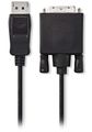 NEDIS kabel DisplayPort - DVI/ zástrčka DisplayPort - 24+1pinová zástrčka DVI-D/ černý/ bulk/ 2m Kabel, propojovací, zástrcka DisplayPort, zástrcka DVI-D 24+1pin, cerný, 2m