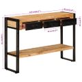 vidaXL Konzolový stolík 110x30x76 cm masívne mangové drevo