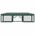 vidaXL Párty stan s 8 sieťkovanými bočnými stenami zelený 9x4 m HDPE