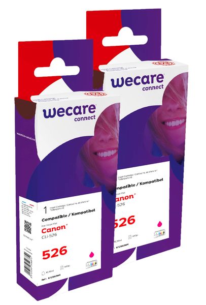 WECARE ARMOR sada ink kompatibilná s CANON CLI526M 2x10,5 ml, červená, CLI-526 M