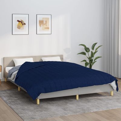 vidaXL Záťažová prikrývka modrá 200x220 cm 13 kg látka
