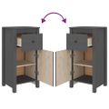 vidaXL Komody 2 ks sivé 40x35x80 cm borovicový masív