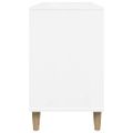 vidaXL Botník lesklý biely 102x36x60 cm spracované drevo