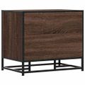 vidaXL Lavica na topánky hnedý dub 60x40x53,5 cm kompozitné drevo+kov