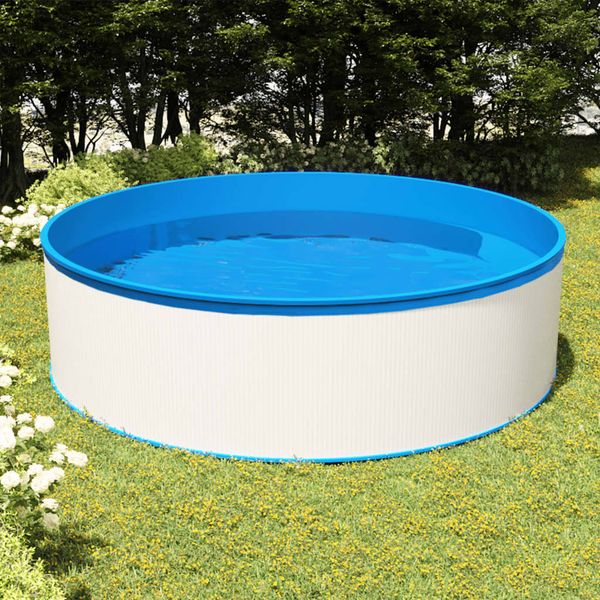 vidaXL Bazén so 4 stupňovým rebríkom 350x90 cm biely