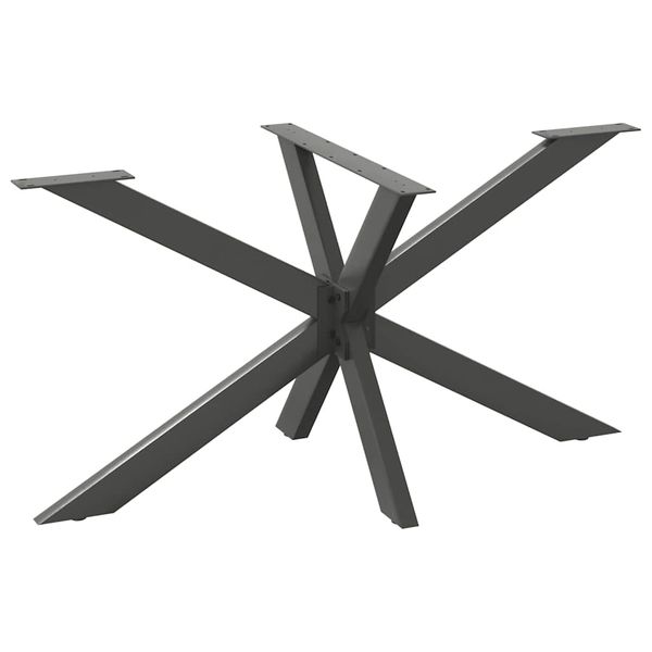vidaXL Noha jedálenského stola v tvare pavúka, antracitová 150x78x(72-73) cm, oceľ