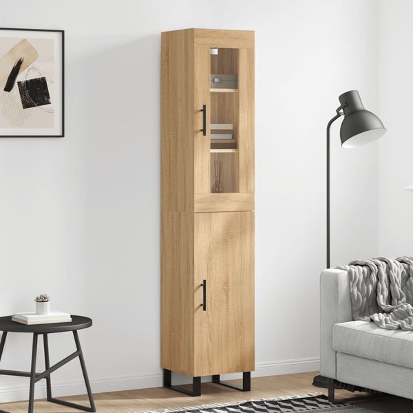 vidaXL Vysoká skrinka dub sonoma 34,5x34x180 cm spracované drevo