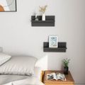 vidaXL Nástenné police 2 ks, sivé 40x11,5x18 cm, kompozitné drevo