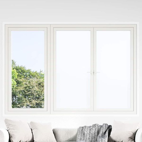 vidaXL Statická fólia na okná Frosted biela 45 x 1000 cm PVC