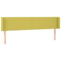 vidaXL Čelo postele s LED zelené 203x16x78/88 cm látka