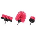 Sada kartáčov na vrtačku na čistenie auta CAR DETAILING DRILL BRUSH PINK 3, 3 ks SIXTOL