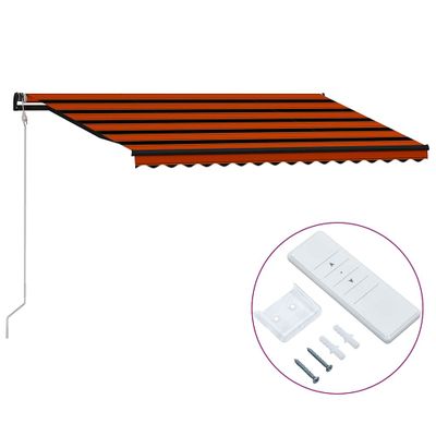 vidaXL Automaticky zaťahovacia markíza 400x300 cm oranžová a hnedá